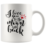 Couples COFFEE MUG Set, Love You to the Moon and Love You More - J & S Graphics