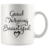 His & Hers Good Morning Handsome, Beautiful 11oz Coffee Mug Sets - J & S Graphics