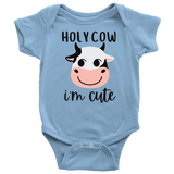 Holy Cow, I'm Cute Baby Snap Bodysuit Onesie