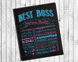 Personalized Gift for Boss Digital Printable Wall Decor Gift - DIY - J & S Graphics