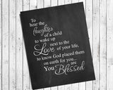 YOU ARE BLESSED 8x10 Typography Wall Art Poster PRINT, Children, Love - J & S Graphics