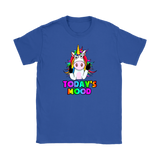 Today's Mood Unicorn giving the finger Men's and Women's T-Shirts