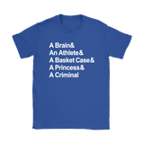 Breakfast Club Names Women's T-Shirt - J & S Graphics