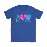 PEACE LOVE FLIP FLOPS Women's T-Shirt - J & S Graphics