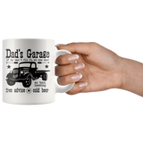 DAD'S GARAGE 11oz COFFEE MUG - If he can't fix it, no one can! - J & S Graphics