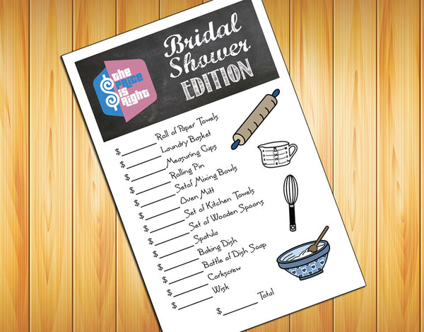 Price Is Right Bridal deals Shower Game Card - Price Is Right - Bridal Shower Game Card - Bridal Shower - Game Card