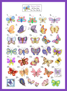 BUTTERFLY Return Address Labels, Butterflies, Personalized - J & S Graphics