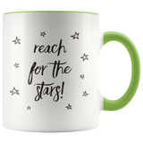 Reach for the Stars 11oz Color Accent COFFEE MUG