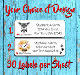 Personalized I LOVE my CHIHUAHUA Return ADDRESS Labels - J & S Graphics