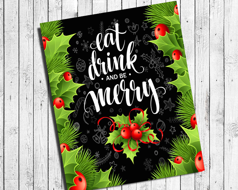 NEW sold Eat Drink Be Merry Wall Art Signs