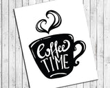 Coffee Time 8x10 Kitchen Wall Art Decor Print, 5 designs to choose from - J & S Graphics