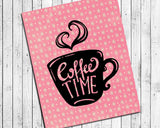 Coffee Time 8x10 Kitchen Wall Art Decor Print, 5 designs to choose from - J & S Graphics