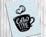 Coffee Time 8x10 Kitchen Wall Art Decor Print, 5 designs to choose from - J & S Graphics