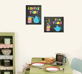 COFFEE TIME 8x10 Kitchen Wall Art Decor PRINT Faux Chalkboard Design - J & S Graphics