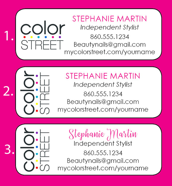COLOR STREET Catalog Labels, Return Address, Home Parties, Nails, Personalized - J & S Graphics