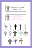 Personalized Religious Crosses Labels for Mini Bubbles, Favors or Address Labels - J & S Graphics