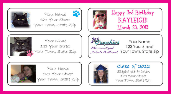 Personalized Your PHOTO or LOGO Personalized Return Address Labels - J & S Graphics