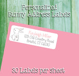 Personalized Cute BUNNIES Address Labels, Return Address Labels