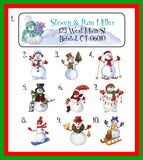 Personalized Cute Christmas and Holiday SNOWMEN Address Labels, Return Address Labels