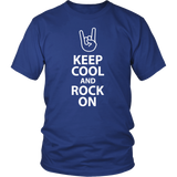 KEEP COOL and ROCK ON Unisex T-Shirt - J & S Graphics