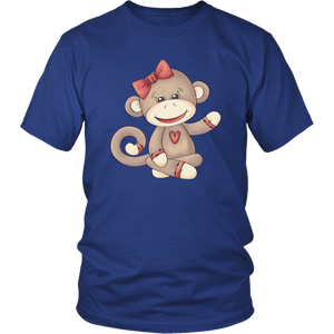 GIRL SOCK MONKEY Unisex T-Shirt - J & S Graphics