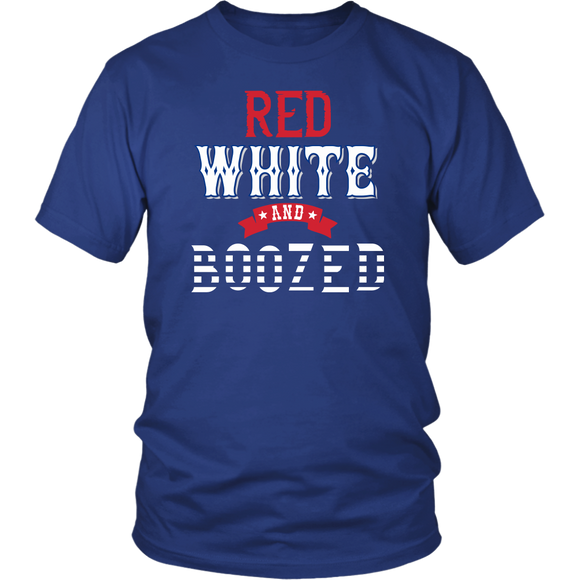 RED, WHITE and BOOZED Unisex Short Sleeve T-Shirt - J & S Graphics