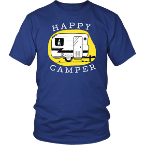 HAPPY CAMPER Vintage Trailer Unisex T-Shirt - J & S Graphics