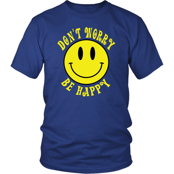 DON'T WORRY BE HAPPY Smile Face Unisex T-Shirt - J & S Graphics