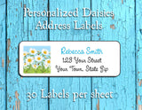 Personalized DAISIES Return ADDRESS Labels, Daisy Labels - J & S Graphics