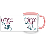 Coffee Until Wine 11oz Color Accent Ceramic Coffee Mug