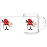 Ladybug Gnome Color Accent 11oz Coffee Mug