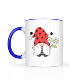 Ladybug Gnome Color Accent 11oz Coffee Mug