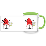 Ladybug Gnome Color Accent 11oz Coffee Mug