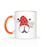 Ladybug Gnome Color Accent 11oz Coffee Mug