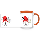 Ladybug Gnome Color Accent 11oz Coffee Mug