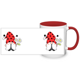 Ladybug Gnome Color Accent 11oz Coffee Mug