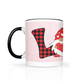 Valentine LOVE Gnome 11oz Color Accent COFFEE MUG