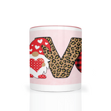 Valentine LOVE Gnome 11oz Color Accent COFFEE MUG