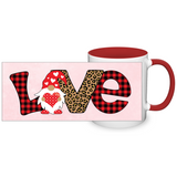 Valentine LOVE Gnome 11oz Color Accent COFFEE MUG