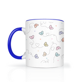 Fluttering Butterflies Design 11oz Color Accent Mug