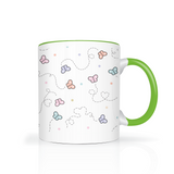 Fluttering Butterflies Design 11oz Color Accent Mug