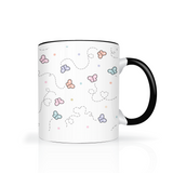 Fluttering Butterflies Design 11oz Color Accent Mug