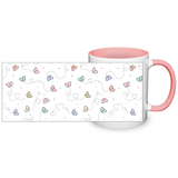 Fluttering Butterflies Design 11oz Color Accent Mug