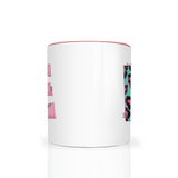 Patchwork LOVE 11oz Color Accent Coffee Mug