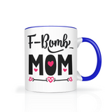 F BOMB MOM Color Accent 11oz Coffee Mug