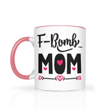 F BOMB MOM Color Accent 11oz Coffee Mug