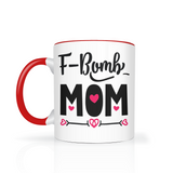 F BOMB MOM Color Accent 11oz Coffee Mug