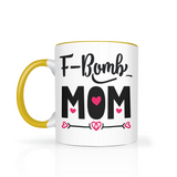 F BOMB MOM Color Accent 11oz Coffee Mug