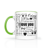 I LOVE YOU different languages 11oz Color Accent Coffee Mug