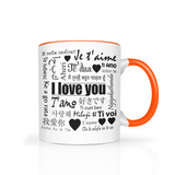 I LOVE YOU different languages 11oz Color Accent Coffee Mug